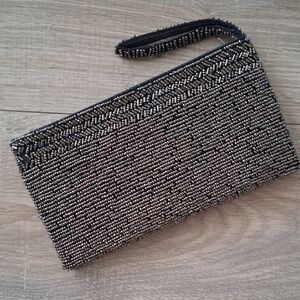 Beaded Clutch with Wrist Strap